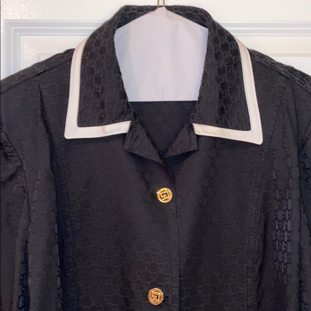 Saint John Sport black jacket with white trim. - Picture 3 of 6